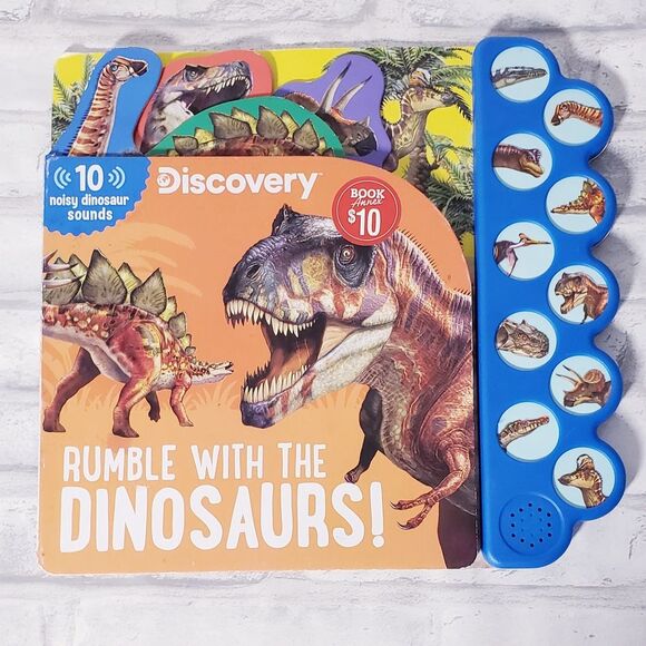 Discovery Blue and Orange Learning Toy Dinosaur Sound Book - Picture 1 of 3